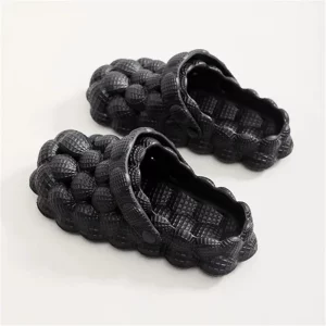 Black Crocs Bubble Slides in stores