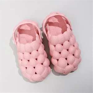 Pink Crocs Bubble Slides